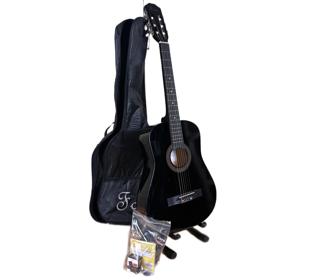 Классическая гитара с чехлом Foix FCG-2038CAP BK