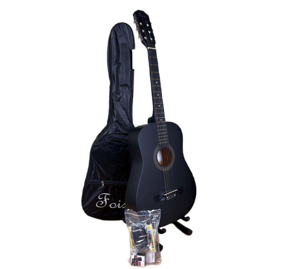 Классическая гитара с ремнем Foix FCG-2038CAP BK